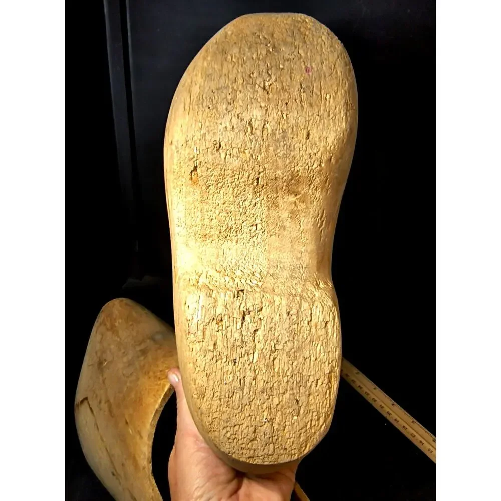 1831.  Large Vintage Wooden Dutch Shoes